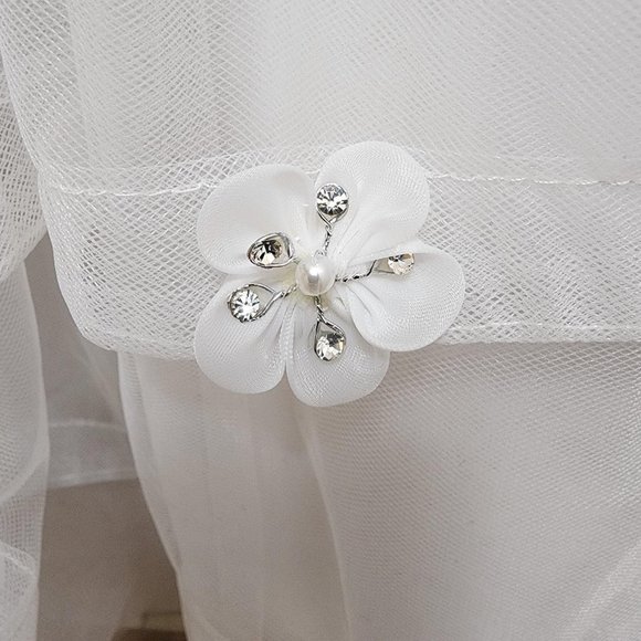 Perfect princess gown for Flower girl, baptism, first communion or confirmation. - Picture 9 of 13